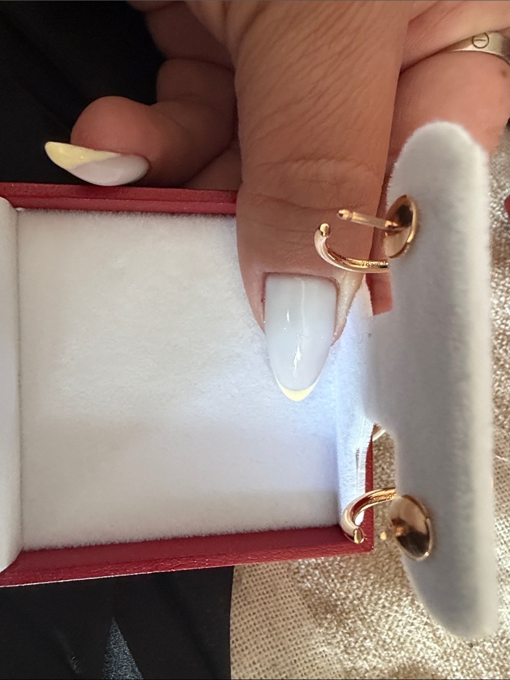 Cartier JUC Rose Gold Small Hoop Earrings - Picture 3 of 5